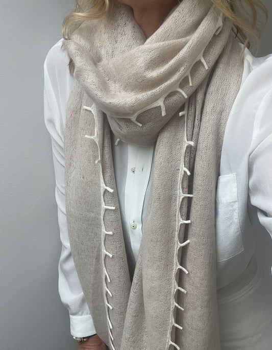 MalinDarlin Liz Felted Contrast Scarf